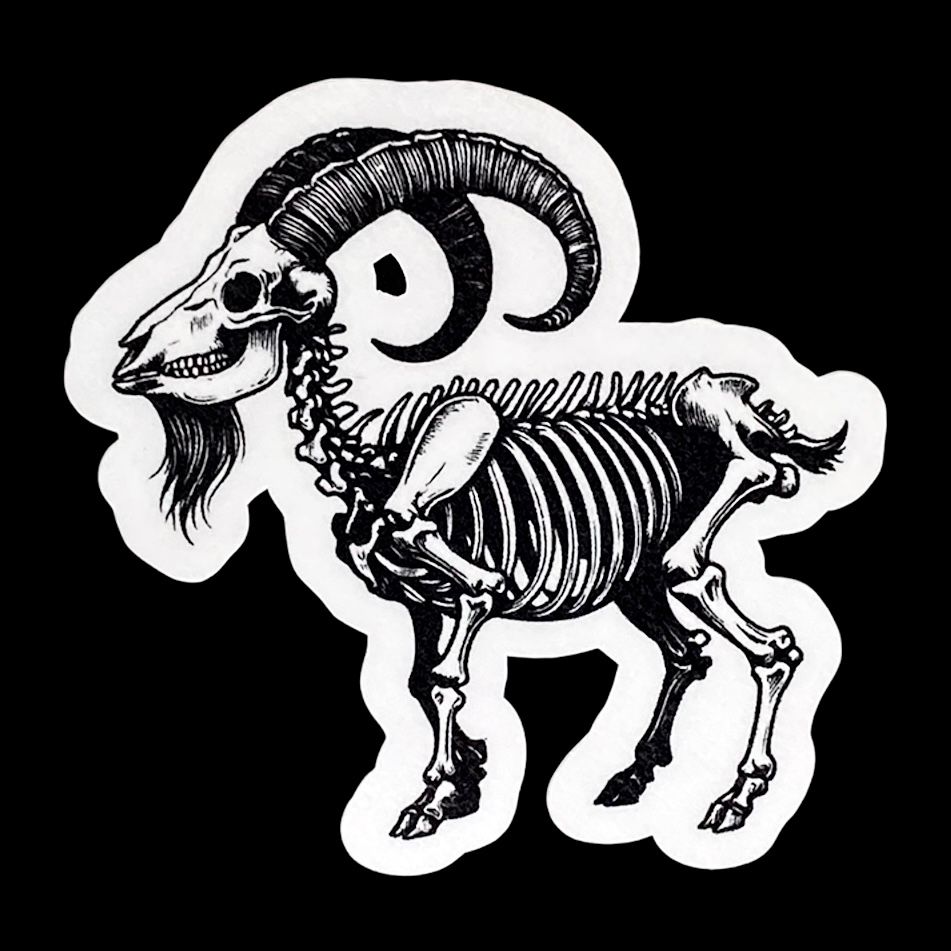 Goat skeleton sticker