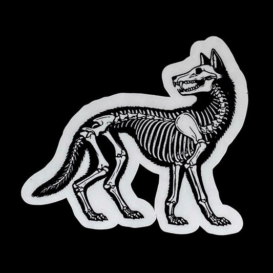 Wolf skeleton sticker