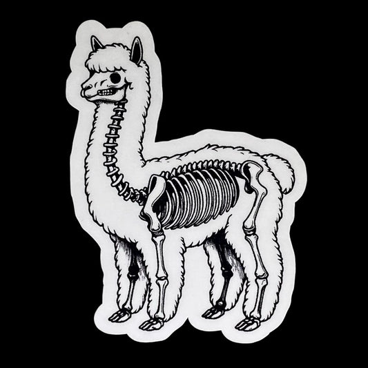 Llama skeleton sticker
