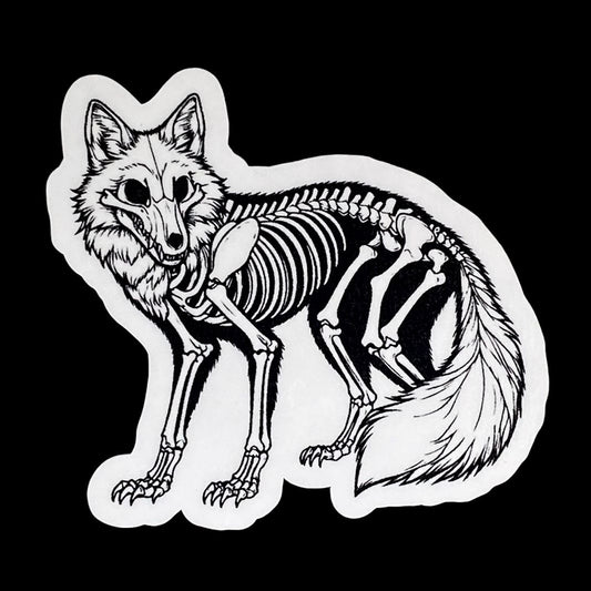 Fox skeleton sticker