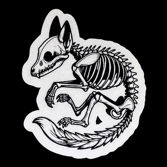 Fox skeleton sticker