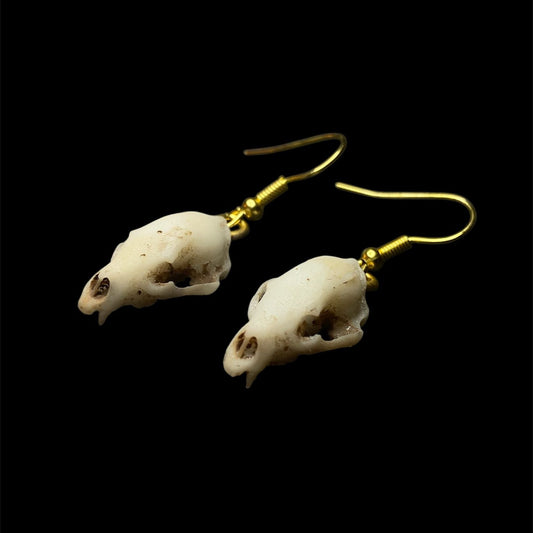 Bear skull earrings