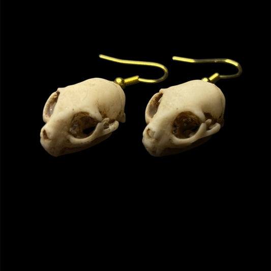 Cat skull earrings